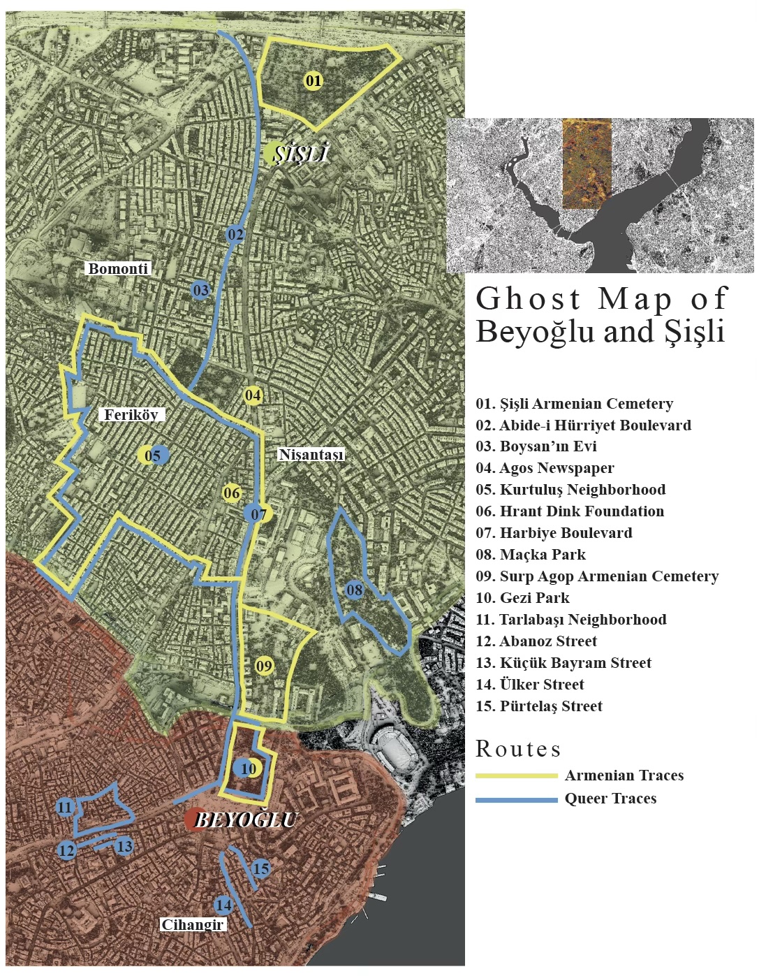 Ghost Map of Beyoğlu and Şişli
