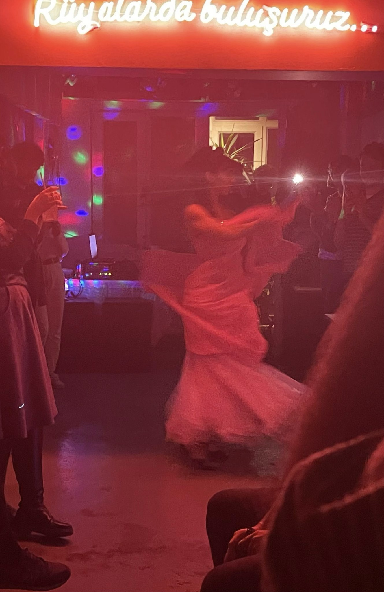 Red light district interior scene